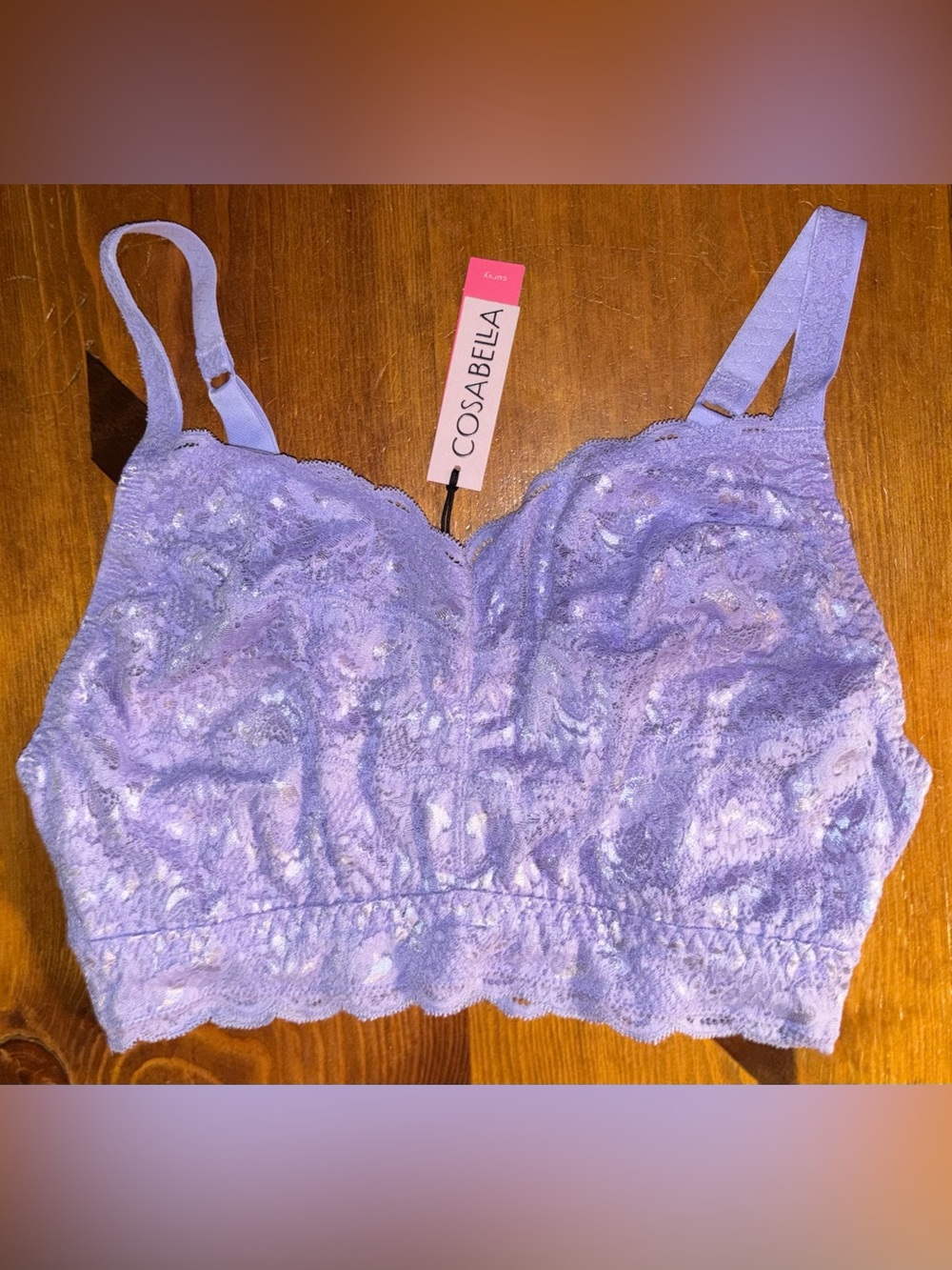 Cosabella Never Say Never Curvy Sweetie Soft Bra Alpine Flower Sz L 36F/G, 38F/G